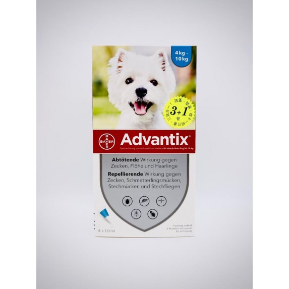 Advantix®For medium dogs 4kg-10kg Advantix®For medium dogs 4kg-10kg