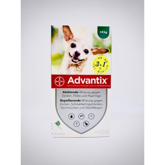 Advantix® For small dogs 4kg or less Advantix® For small dogs 4kg or less
