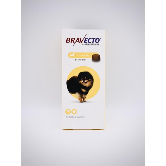 BRAVECTO® Chewable Tablets For Very Small Dogs 2-4.5kg BRAVECTO® Chewable Tablets For Very Small Dogs 2-4.5kg